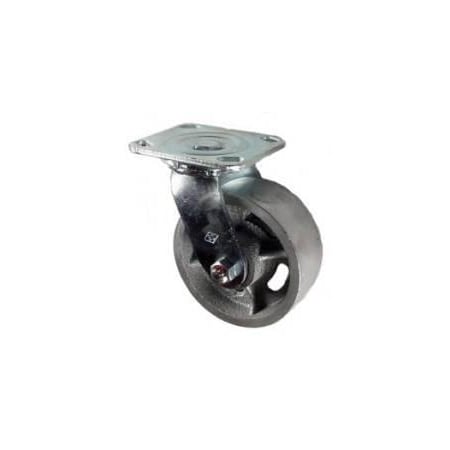 5X2 Cast Iron Wheel Wheel Swivel Caster - 1,200 Lbs Capacity